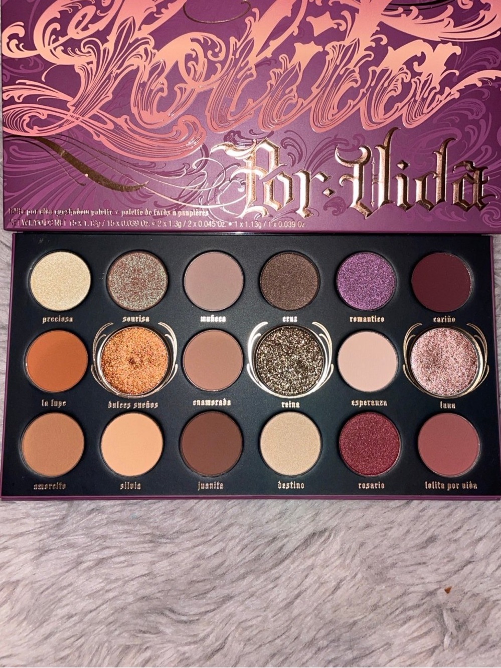 KVD Lolita Por Vida Eyeshadow Palette Rich Mattes & Shimmer Metallics
